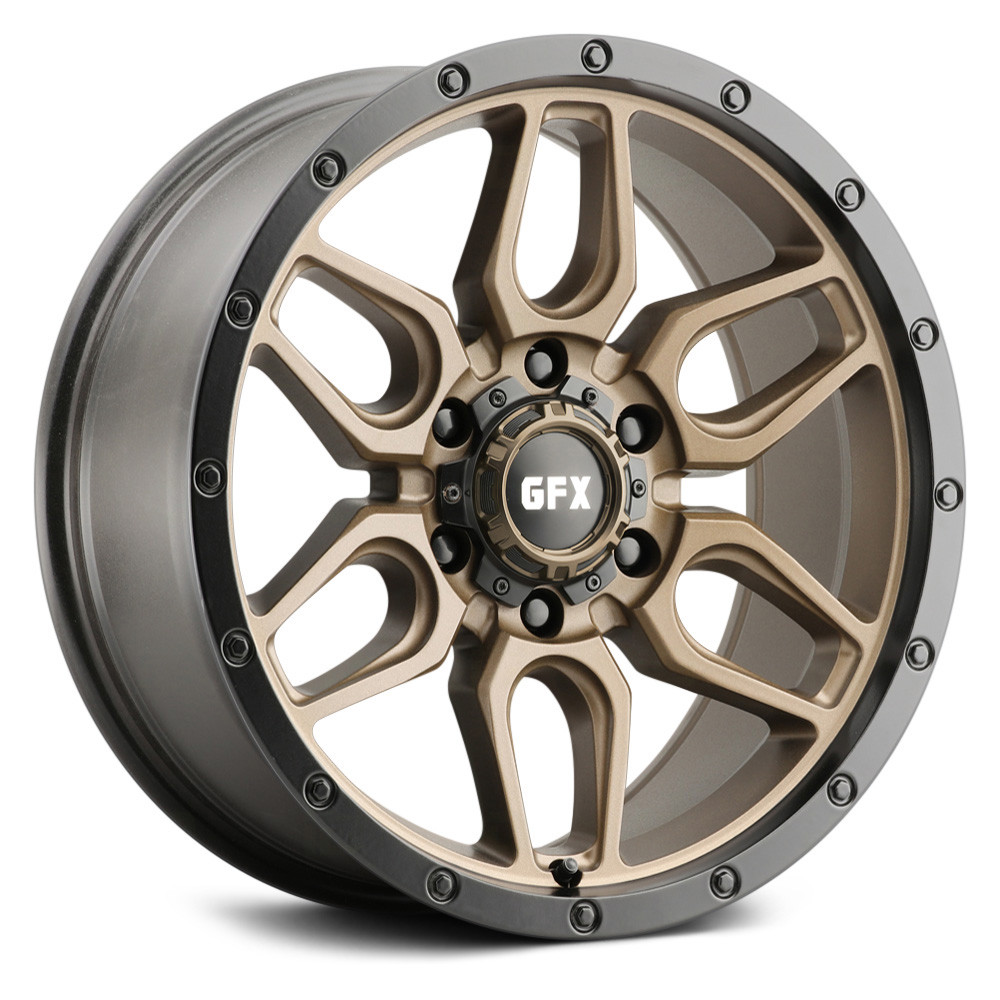 G-FX® TR18 Wheels - Matte Bronze with Matte Black Lip Rims - T18