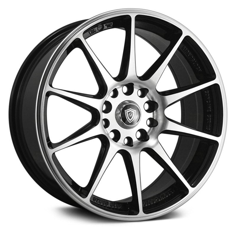 GLINE ALLOYS® G0051 Wheels Gloss Black with Machined Face Rims