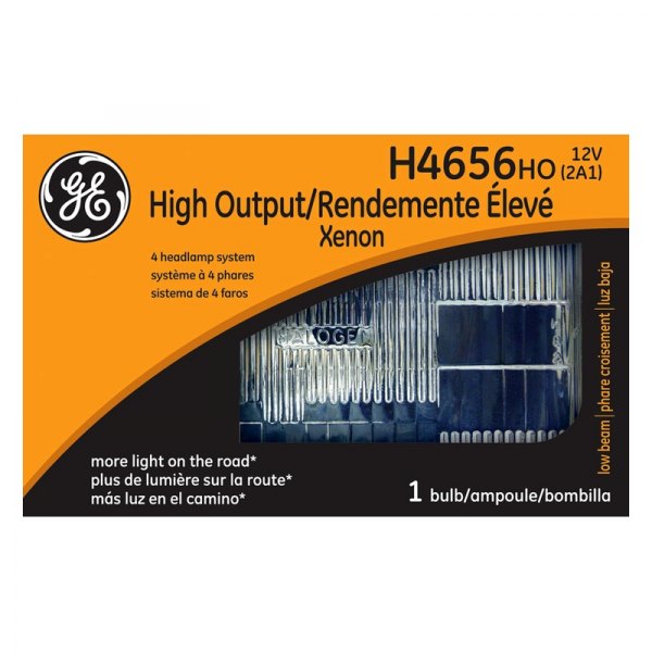 GE® - High Output 4x6" Rectangular Chrome Factory Style Sealed Beam Headlight
