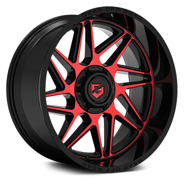 GEAR OFF ROAD® - 761MBR RATIO Gloss Black with Machined Face and Red Tint