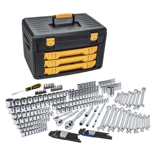 GearWrench® - 239-piece SAE/Metric Mechanics Tool Set in 3-Drawer Storage Box