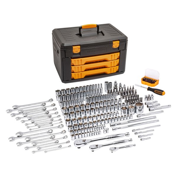 GearWrench® - 243-piece 6 Point Mechanics Tool Set in 3-Drawer Storage Box