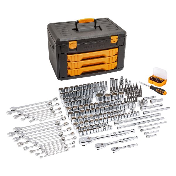 GearWrench® - 243-piece 12 Point Mechanics Tool Set in 3-Drawer Storage Box