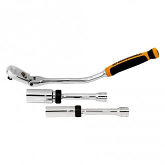GearWrench® - 3/8" Drive 5/8" to 13/16" 6-Point 90-Tooth Spark Plug Ratchet Set (3 Pieces)