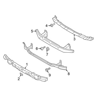 Genesis OE - Front Bumper & Grille - Bumper & Components (Impact Bar)