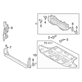 Genesis OE - Radiator Support - Splash Shields