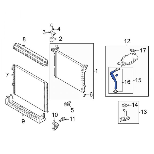 Engine Coolant Overflow Hose