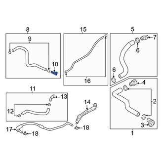 Genesis OE - Upper Outer Radiator Coolant Hose Adapter