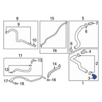 Genesis OE - Upper Outer Radiator Coolant Hose Adapter