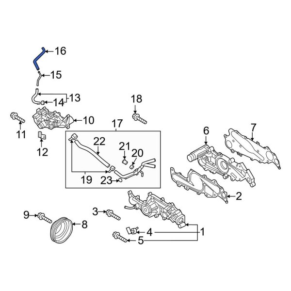 Engine Coolant Overflow Hose