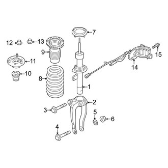 Genesis OE - Front Suspension - Struts & Components (W/O Air Suspension), (Base)