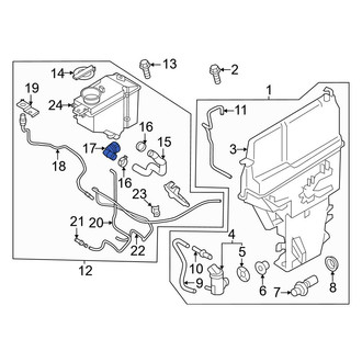 Genesis OE - Front Windshield Washer Hose Connector