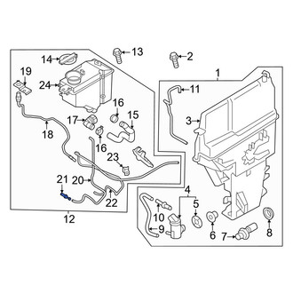 Genesis OE - Front Windshield Washer Hose Connector