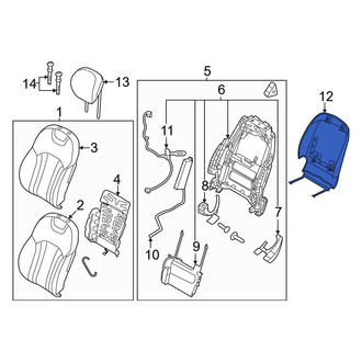 Genesis OE - Front Left Seat Back Panel