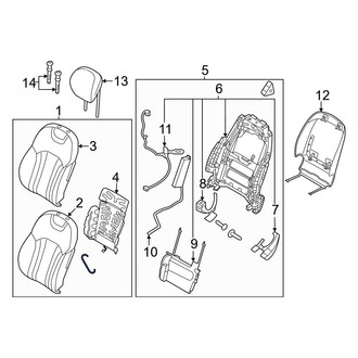 Genesis OE - Front Left Seat Back Assembly