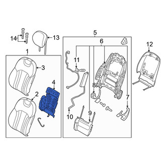 Genesis OE - Rear Right Upper Seat Heater Pad