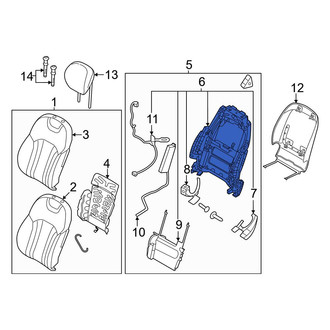 Genesis OE - Front Left Seat Back Frame