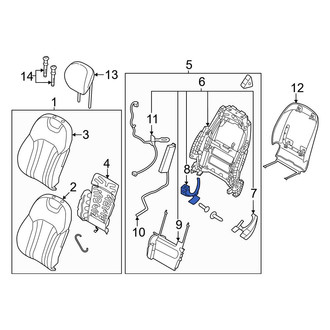 Genesis OE - Front Left Outer Seat Back Recliner Adjustment Mechanism Cover