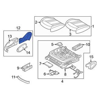Genesis OE - Front Left Outer Seat Frame Trim Panel