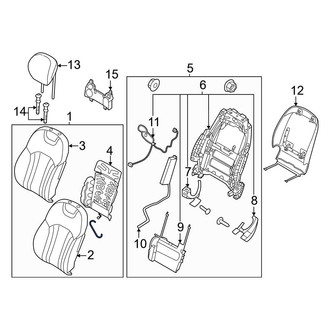 Genesis OE - Front Left Seat Back Assembly