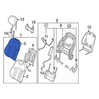 Genesis OE - Front Left Seat Back Cushion