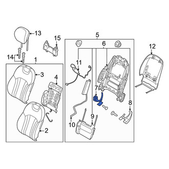 Genesis OE - Front Left Inner Seat Back Recliner Adjustment Mechanism Cover