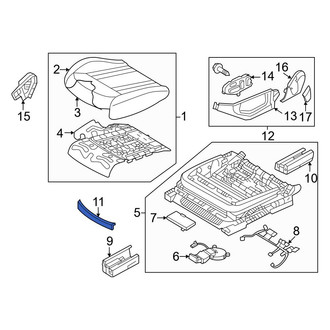 Genesis OE - Front Left Outer Seat Frame Trim Panel