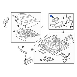 Genesis OE - Front Left Outer Seat Frame Trim Panel