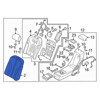 Genesis OE - Rear Left Seat Back Cushion Cover