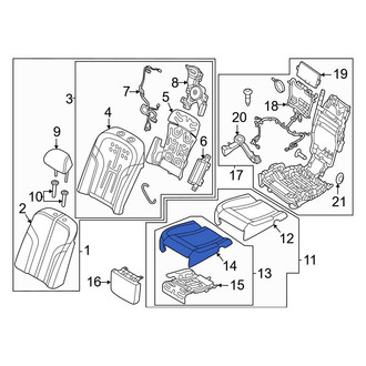 Genesis OE - Rear Right Seat Cushion Pad