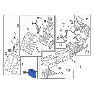 Genesis OE - Rear Right Forward Seat Cushion Foam