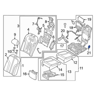 Genesis OE - Rear Left Seat Frame Cap