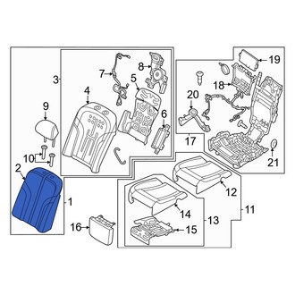 Genesis OE - Rear Right Seat Back Cushion Cover