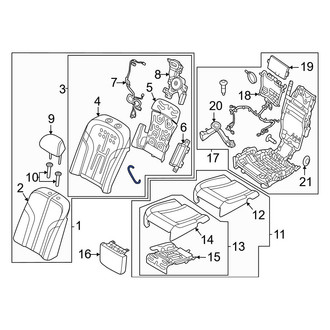 Genesis OE - Rear Right Seat Back Frame
