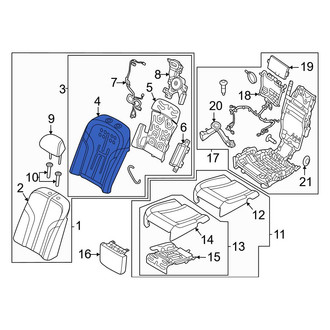 Genesis OE - Front Left Seat Back Cushion