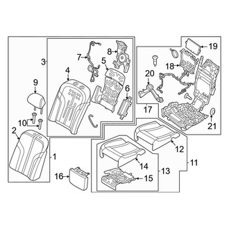 Genesis OE - Rear Right Forward Seat Cushion Foam