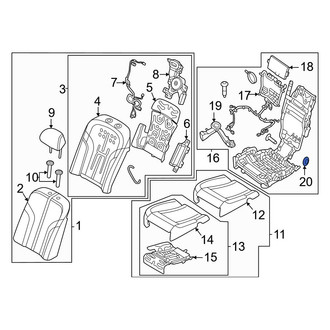 Genesis OE - Rear Left Seat Frame Cap