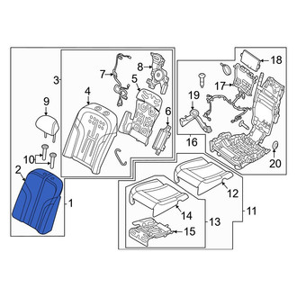 Genesis OE - Rear Left Seat Back Cushion Cover