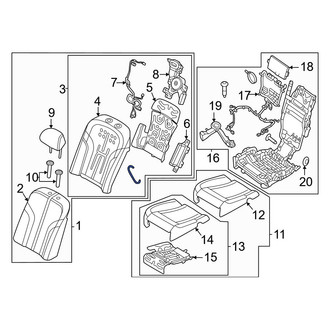 Genesis OE - Rear Left Seat Back Frame
