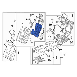 Genesis OE - Rear Left Upper Seat Heater Pad
