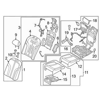 Genesis OE - Rear Left Seat Back Assembly