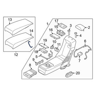 Genesis OE - Rear Center Seat Cushion Foam