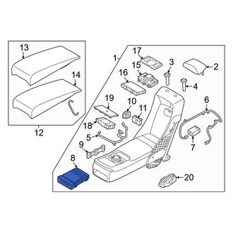 Genesis OE - Rear Seat Armrest Cup Holder
