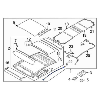 Genesis OE - Left Sunroof Frame Seal