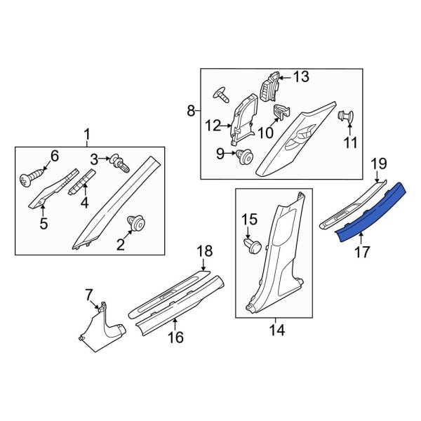 Genesis OE 85870T4000DUE Front Left Door Sill Plate