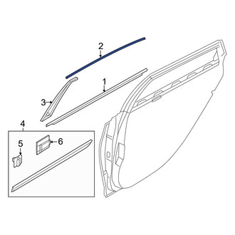 Genesis OE - Rear Right Door Reveal Molding