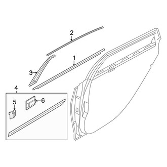 Genesis OE - Rear Door - Exterior Trim