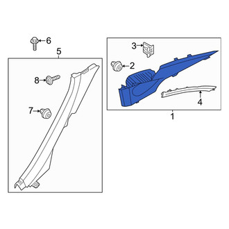 Genesis OE - Rear Left Upper Interior Quarter Panel Trim Panel