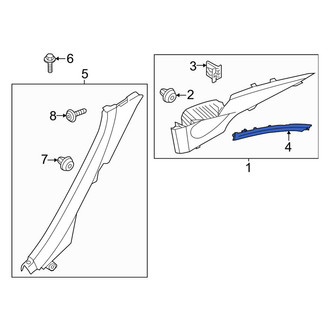 Genesis OE - Rear Right Lower Interior Quarter Panel Trim Panel