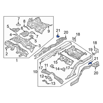 Genesis OE - Rear Left Frame Side Member Reinforcement